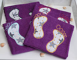 ТМ TAG Рушник махровий Ніжки колір: фіолетовий (Туреччина)