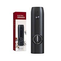 Млин для солі та перцю електричний акумуляторний з підставкою Myvit Чорний