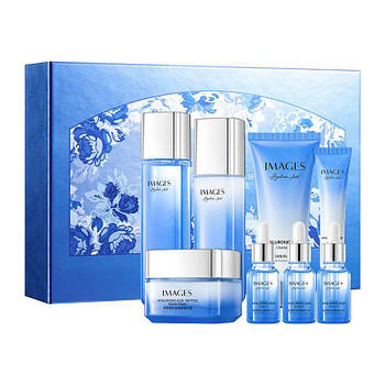 Подарунковий набір із гіалуроновою кислотою та пептидами Images Hyaluronic Acid Peptide Delicate Glowing Set