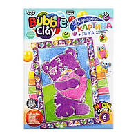 Набор креативного творчества "BUBBLE CLAY" Danko Toys BBC-02-01U -06U витражная картина Медвежонок,