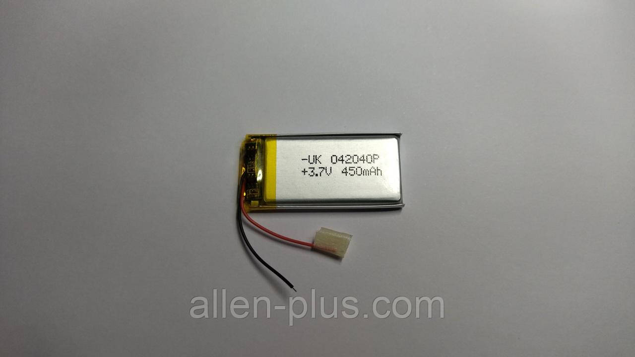 Акумулятор з контролером заряду Li-Pol PL042040 3,7V 450mAh (4*20*40 мм)