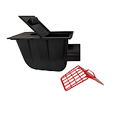 Пластиковий дощоприймач з горизонтальним водовідведенням KRONO-PLAST, фото 4