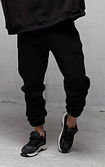 Чоловічі штани BOWL преміум якості в чорному кольорі утеплені флісом |