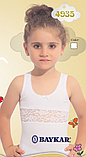 Майка біла для дівчаток "Гламур" ТМ Baykar, Туреччина оптом р.4 (134-140см), фото 2