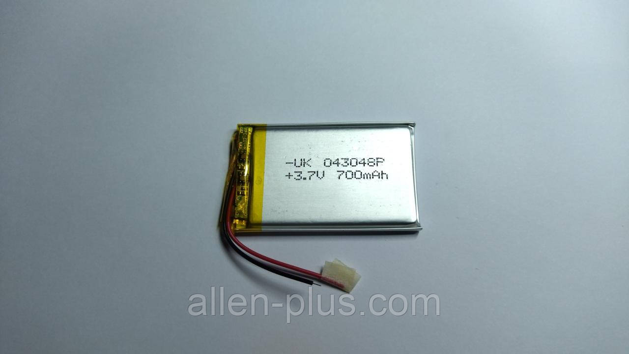 Акумулятор з контролером заряду Li-Pol 043048P 3,7V 700 mAh (4*30*48 мм)