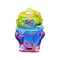 Вязкая масса "Fluffy Slime" Danko Toys FLS-02-01U упаковка 500 мл Синий, Vse-detyam