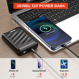 Повербанк павербанк DEWBU® POWER BANK 12 В 15 000 мА·год 54 Вт зі швидким заряджанням для курток із підігрівом, фото 4