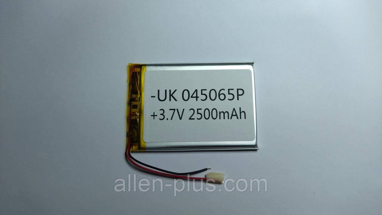 Акумулятор з контролером заряду Li-Pol 045065P 3,7V 2500 mAh (4*50*65 мм)