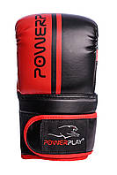 Снарядные перчатки PowerPlay 3025 Черно-Красные S спортивные перчатки для работы на мешках единоборства