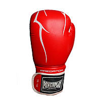 Боксерские перчатки PowerPlay 3018 Jaguar Красные 16 унций тренировочные перчатки для единоборств бокса