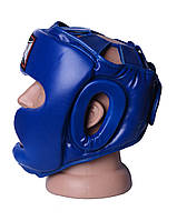 Боксерский шлем тренировочный PowerPlay 3043 Синий L шлем для бокса защита головы