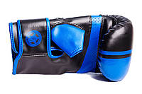 Снарядні рукавички PowerPlay 3025 Чорно-сині M спортивні рукавички для роботи на мішках єдиноборства
