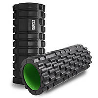 Массажный ролик (роллер) Power System PS-4050 Fitness Foam Roller Black/Green (33x15см.) VCT