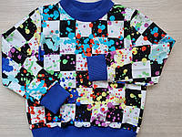 Світшот дитячий з яскравим принтом "Шахмати" 116,122,128р