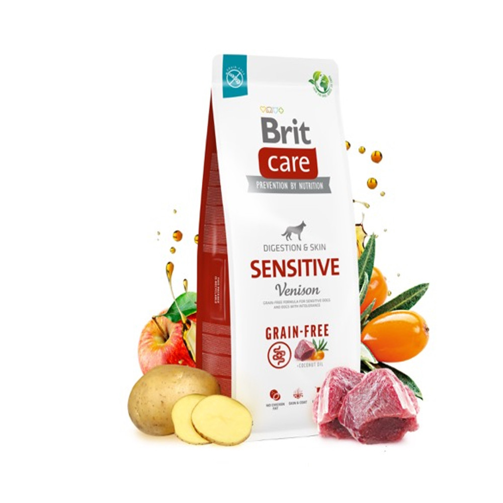 Brit Care Dog Grain-free Sensitive для собак с чувствительным пищеварением с олениной 12 кг - фото 2 - id-p1133831530