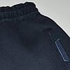 4XL (58-60). Утеплені чоловічі спортивні штани великого розміру (батал), трикотаж трьохнитка - темно-сині, фото 5