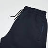 4XL (58-60). Утеплені чоловічі спортивні штани великого розміру (батал), трикотаж трьохнитка - темно-сині, фото 3
