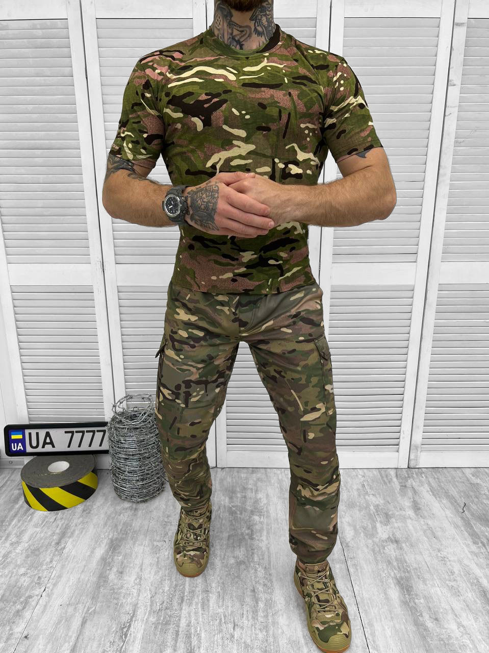 Летний комплект тактический уставной Bandit Ukraine мультикам ВСУ, Военная форма камуфляжная для ЗСУ мультикам