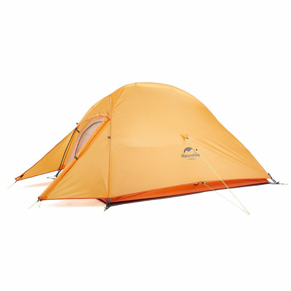 Намет надлегкий двомісний з футпринтом Naturehike Сloud Up 2 Updated NH17T001-T, 210T, помаранчевий