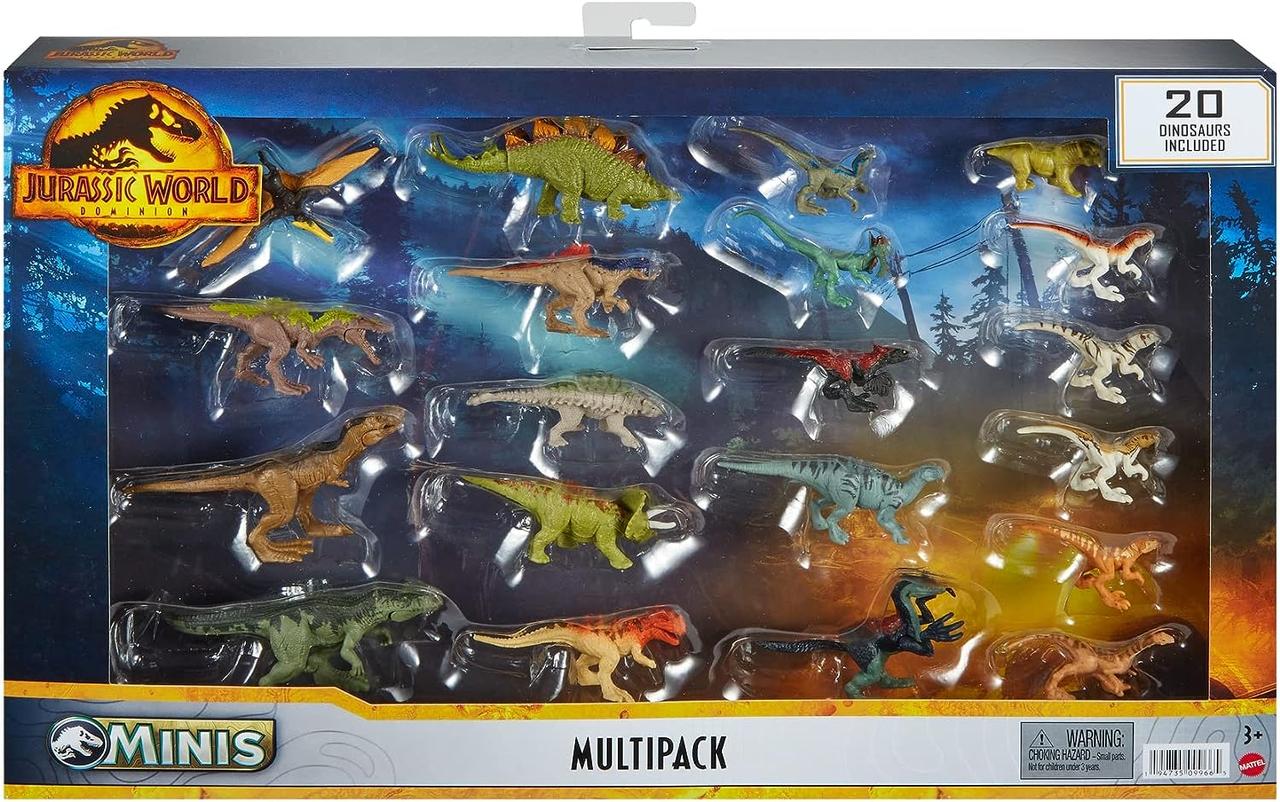 Міні Фігурки Динозаврів 20 штук Mattel Jurassic World Toys Dominion Minis