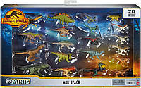 Мини Фигурки Динозавров 20 штук Mattel Jurassic World Toys Dominion Minis