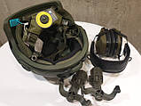 Комплект Шолом FAST ballistic helmet 3A олива системою WENDY + активні навушники Zohan з кріпленням чебурашки, фото 4