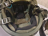 Комплект Шолом FAST ballistic helmet 3A олива системою WENDY + активні навушники Zohan з кріпленням чебурашки, фото 5