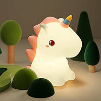 Силіконовий світлодіодний нічник USB у вигляді єдинорога Cute Unicorn Білий