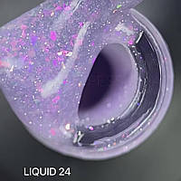 Liquid gel 24 Saga professional жидкий гель для наращивания ногтей объем 15 мл цвет сиреневый