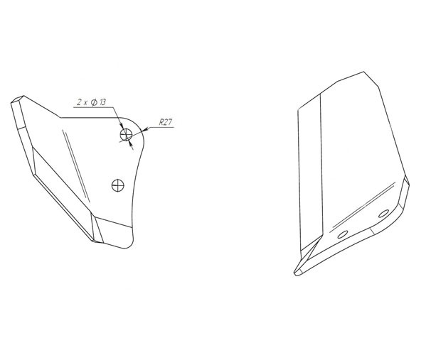 Крило глибокорозпушувача Vaderstad top down праве, фото 1