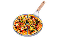 Подставка для пиццы Kamille - 305 мм из нержавеющей стали, лопатка для пиццы