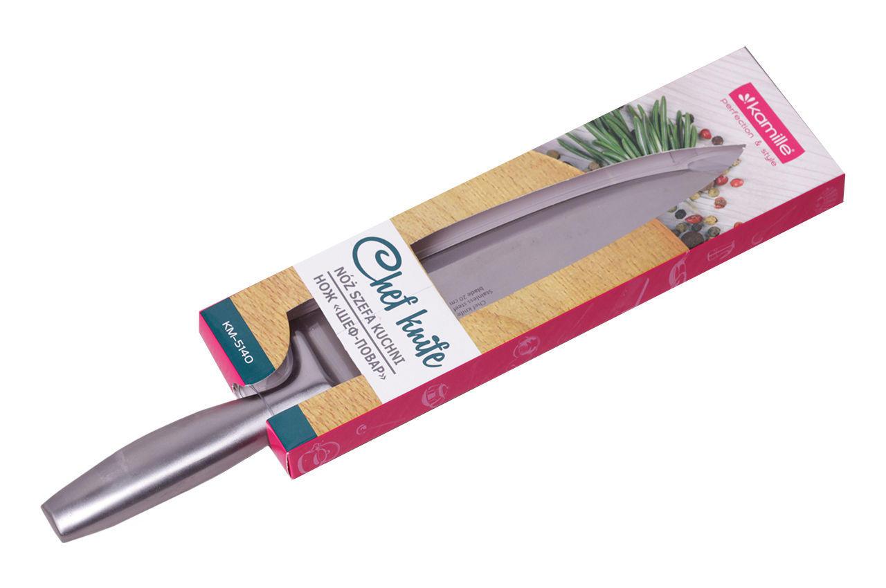 Нож бытовой кухонный Kamille - 330 мм шеф-повар, нож для кухни бытовой - фото 2 - id-p1945073697