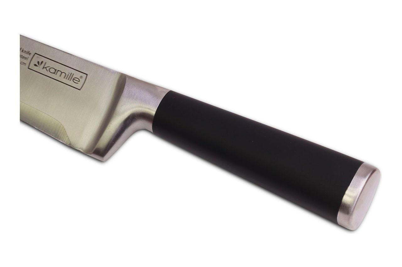 Нож бытовой кухонный Kamille - 345 мм шеф-повар, нож для кухни бытовой - фото 3 - id-p1945073698