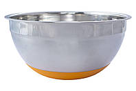 Миска из нержавеющей стали Kamille - 300 мм с силиконовым дном, нержавеющая миска для кухни