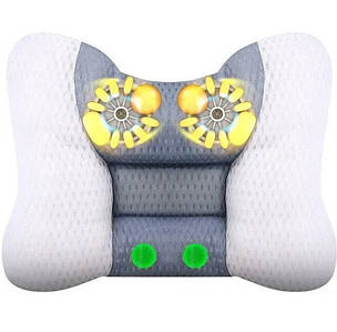 Масажер роликовий для шиї Benbo F-A3-lux масажна подушка (Сірий)