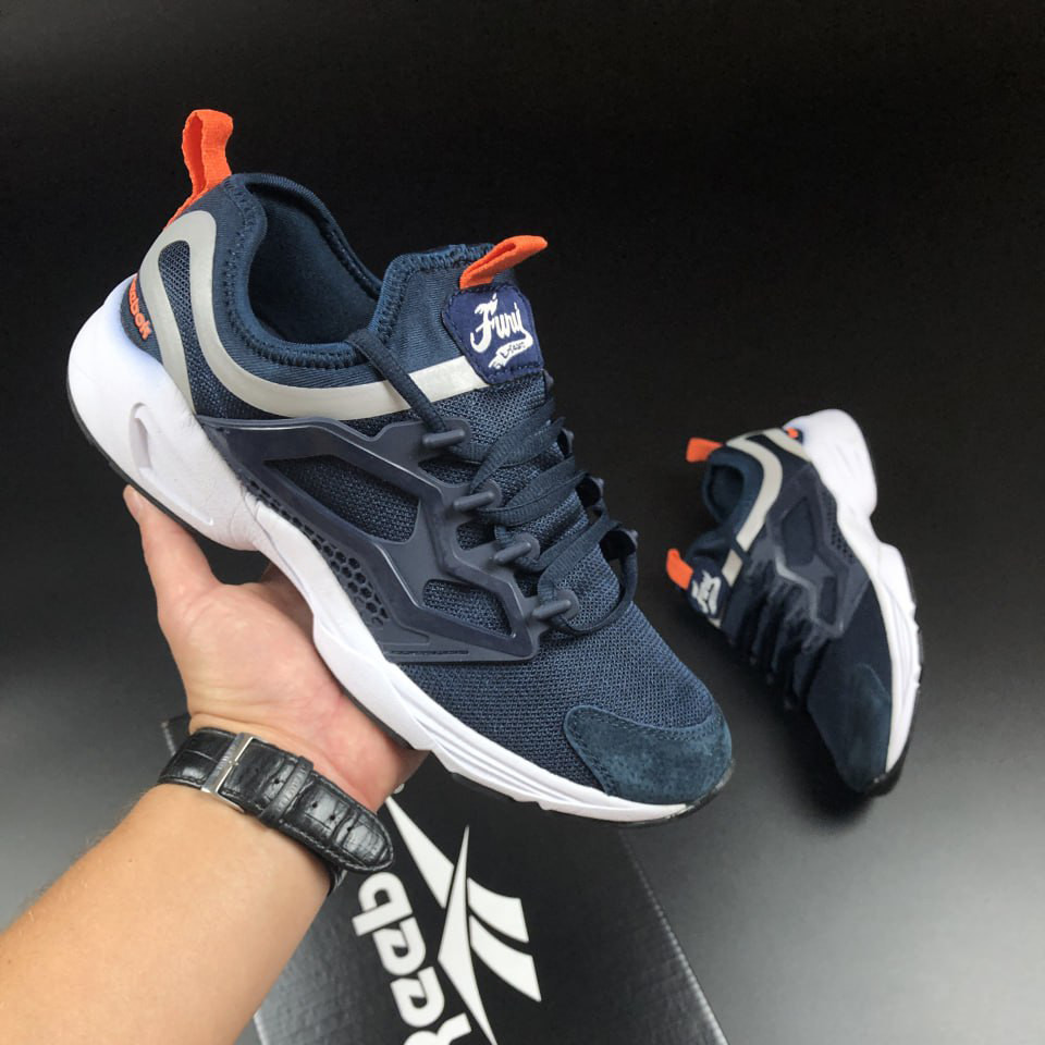 Чоловічі кросівки Reebok Fury Adapt сіточка стильні повсякденні темно-сині