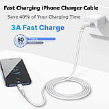 1 кабель Yosou iPhone Кабель зарядного пристрою 3M , наддовгий зарядний кабель для iPhone Apple MFi, сертифікований USB-кабел, фото 2