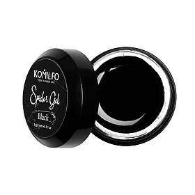 Гель для дизайну Komilfo Spider Gel Black чорний, 5 г