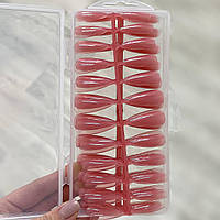 Камуфлирующие гелевые типсы для наращивания ногтей 240 шт( Pink Стилет )