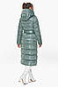 Жіноча тепла куртка турмалінового кольору модель 58450, фото 3