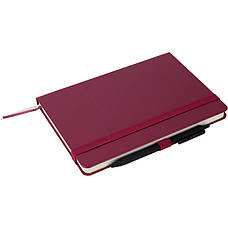 Книга записна Axent Partner 8201-46-A, A5-, 125x195 мм, 96 аркушів, клітинка, тверда обкладинка, винна, фото 2