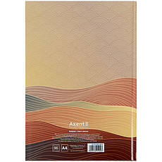 Книга записна Axent Waves 8422-563-A, А4, 96 аркушів, клітинка, бронзова, фото 3