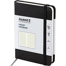 Книга записна Axent Partner 8301-01-A, A6-, 95x140 мм, 96 аркушів, клітинка, тверда обкладинка, чорна, фото 3