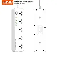 Удлинитель Ldnio SC5614 сетевой фильтр QC зарядка 5 220 + 6 USB 2м