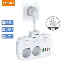 Сетевой фильтр LDNIO SC2435 зарядка 2500W 10A 2 220+3 USB+1 Type-C