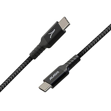 Кабель Akashi Eco Kevlar USB-C – USB-C чорний (1,5 м), фото 1