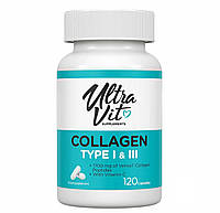 Гидролизованный коллаген в капсулах Collagen Type I&III UltraVit 120 капсул