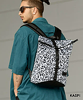 Чоловічий рюкзак рол KZN графіті, Місткий рюкзак з принтом, Міський рюкзак з відділенням для ноутбука