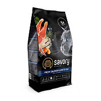 Savory Adult Gourmand Hair & Skin Care Fresh Salmon & White Fish 400 г сухой корм для котов (157335-21) BE