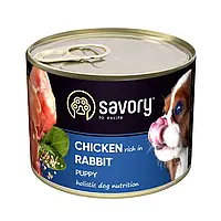 Savory Puppy Chicken Rich in Rabbit 200 г влажный корм для собак (163411-21) BE